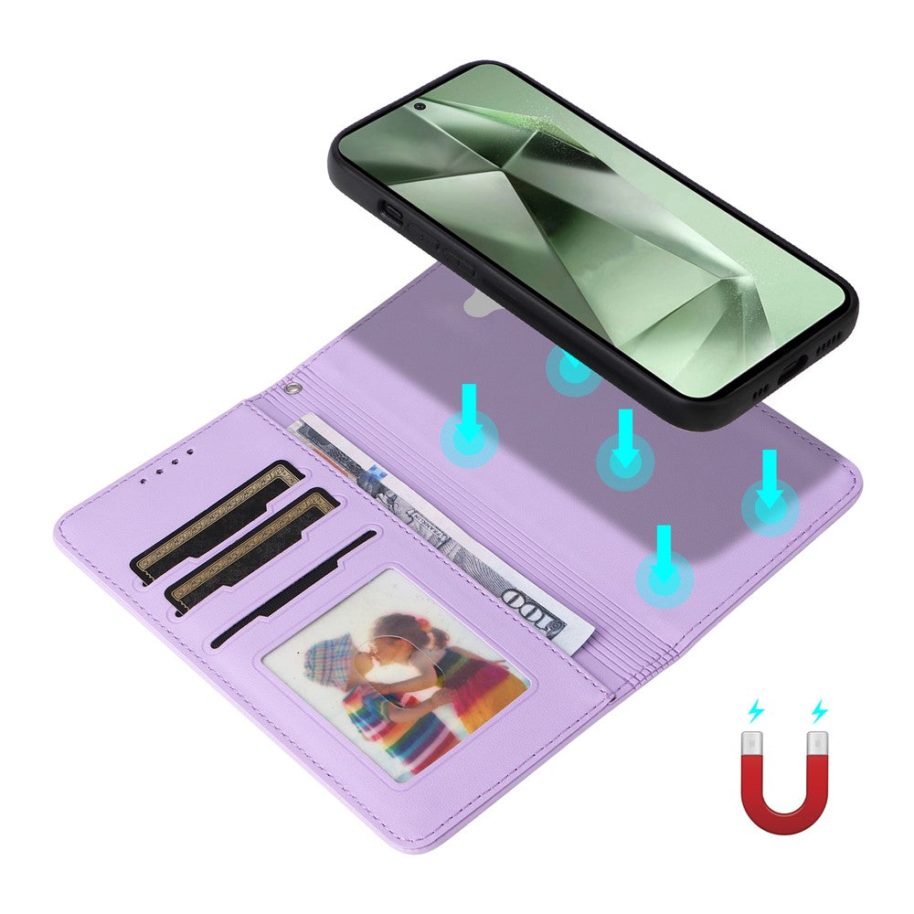 For Samsung Galaxy S24 FE Magnetic Case BETOPNICE Detachable PU Leather Phone Cover with Strap