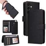 For Samsung Galaxy S24 FE Magnetic Case BETOPNICE Detachable PU Leather Phone Cover with Strap