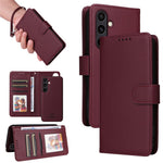For Samsung Galaxy S24 FE Magnetic Case BETOPNICE Detachable PU Leather Phone Cover with Strap