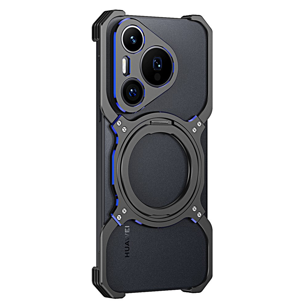 For Huawei Pura 70 Pro / 70 Pro+ Metal Bumper Case Kickstand Magnetic Phone Cover