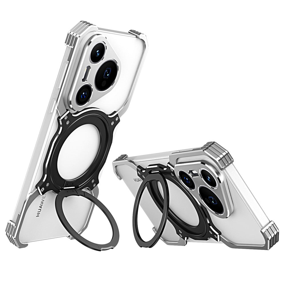 For Huawei Pura 70 Pro / 70 Pro+ Metal Bumper Case Kickstand Magnetic Phone Cover