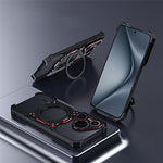 For Huawei Pura 70 Magnetic Case Kickstand Metal Bumper Phone Cover