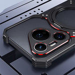 For Huawei Pura 70 Magnetic Case Kickstand Metal Bumper Phone Cover