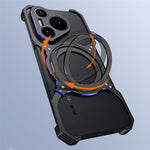 For Huawei Pura 70 Magnetic Case Kickstand Metal Bumper Phone Cover
