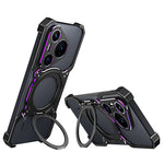 For Huawei Pura 70 Magnetic Case Kickstand Metal Bumper Phone Cover