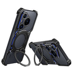 For Huawei Pura 70 Magnetic Case Kickstand Metal Bumper Phone Cover
