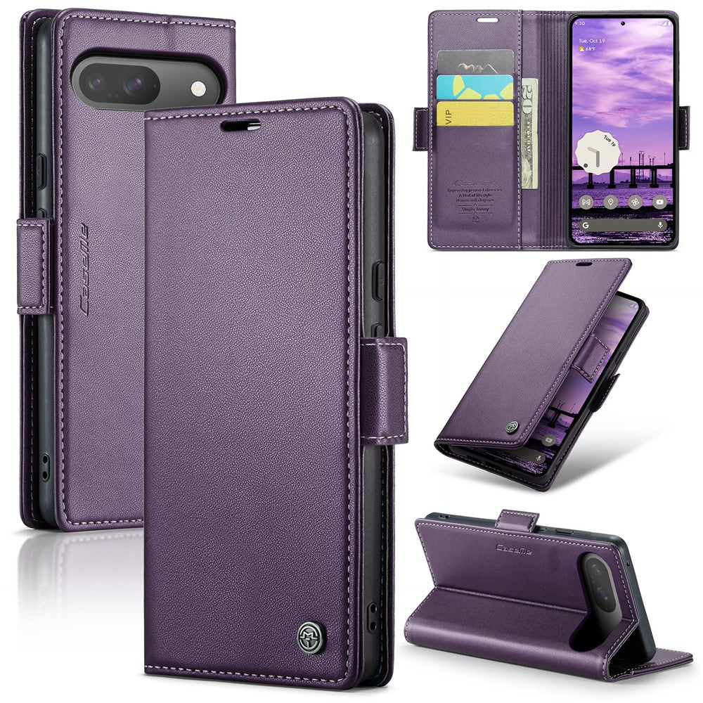 For Google Pixel 10 Pro / 10 / 9 Pro / 9 Leather Case CASEME 023 RFID Blocking 3 Card Slot Mobile Cover