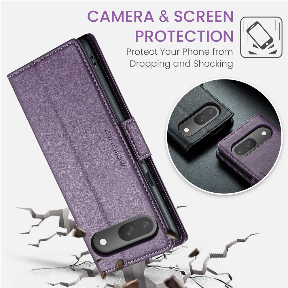 For Google Pixel 10 Pro / 10 / 9 Pro / 9 Leather Case CASEME 023 RFID Blocking 3 Card Slot Mobile Cover