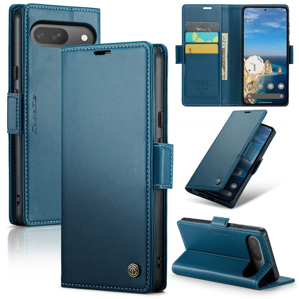 For Google Pixel 10 Pro / 10 / 9 Pro / 9 Leather Case CASEME 023 RFID Blocking 3 Card Slot Mobile Cover
