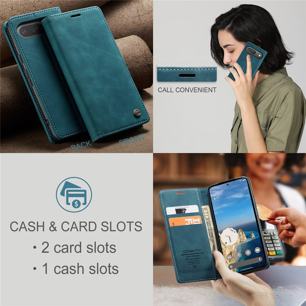 CASEME 013 Series For Google Pixel 10 Pro / 10 / 9 Pro / 9 Case Card Holder Stand Leather Phone Cover