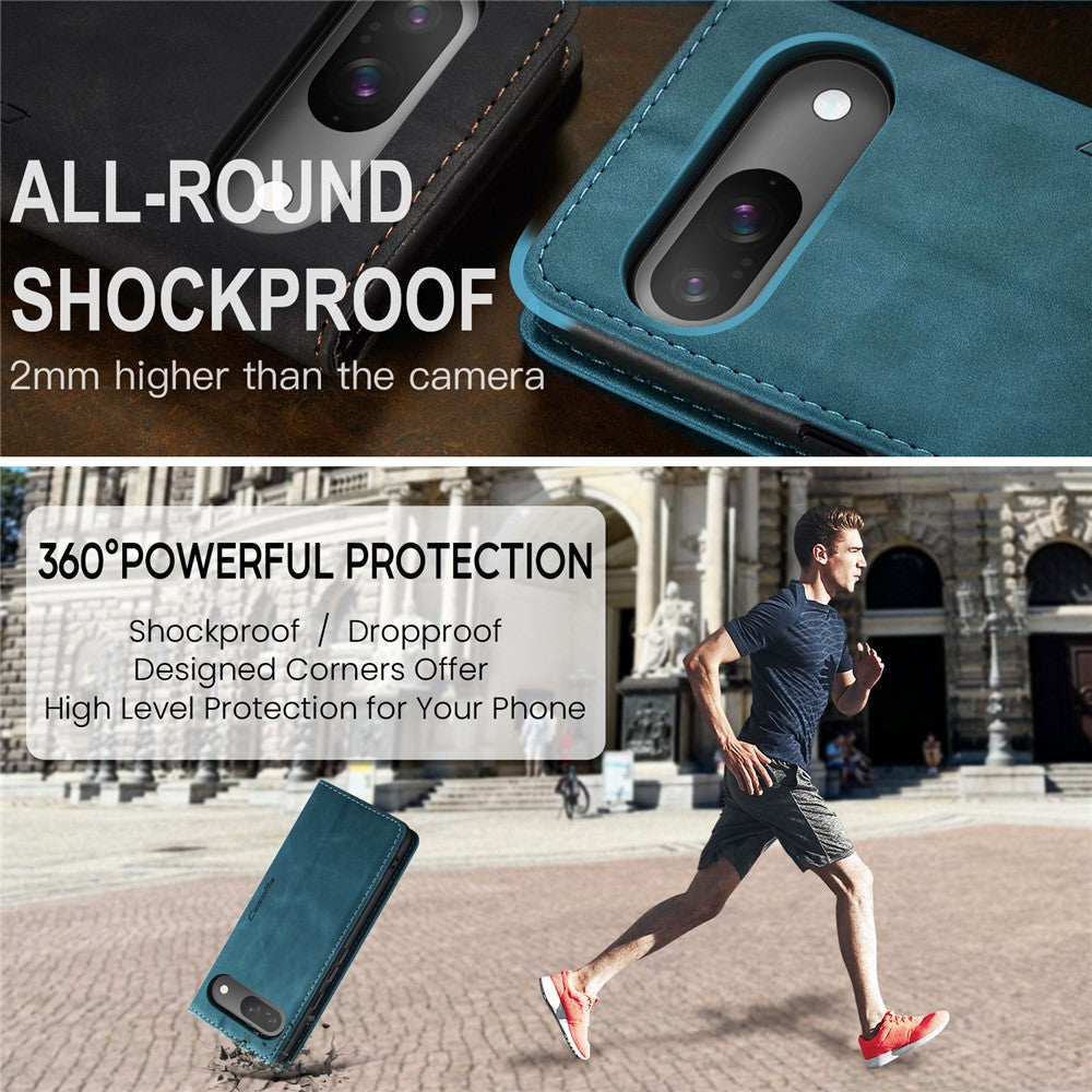CASEME 013 Series For Google Pixel 10 Pro / 10 / 9 Pro / 9 Case Card Holder Stand Leather Phone Cover