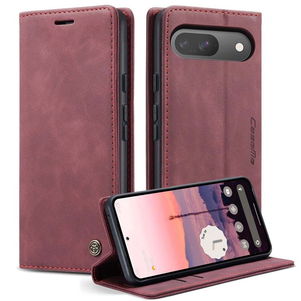 CASEME 013 Series For Google Pixel 10 Pro / 10 / 9 Pro / 9 Case Card Holder Stand Leather Phone Cover