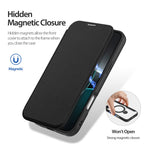 DUX DUCIS Skin X Pro Series for iPhone 16 Pro Max Magnetic Case Kickstand Leather Flip Phone Cover