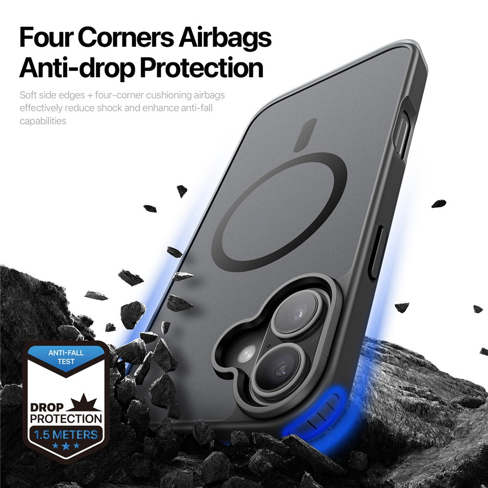 DUX DUCIS Yind Series For iPhone 16 Matte Case Compatible with MagSafe PC+TPU Phone Cover