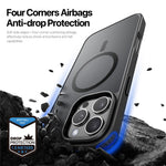 DUX DUCIS Yind Series For iPhone 16 Pro Magnetic Case Airbag Corners PC+TPU Matte Phone Cover