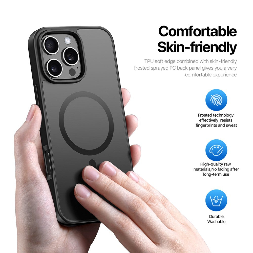 DUX DUCIS Yind Series For iPhone 16 Pro Max Magnetic Case TPU Frame Matte PC Back Phone Cover