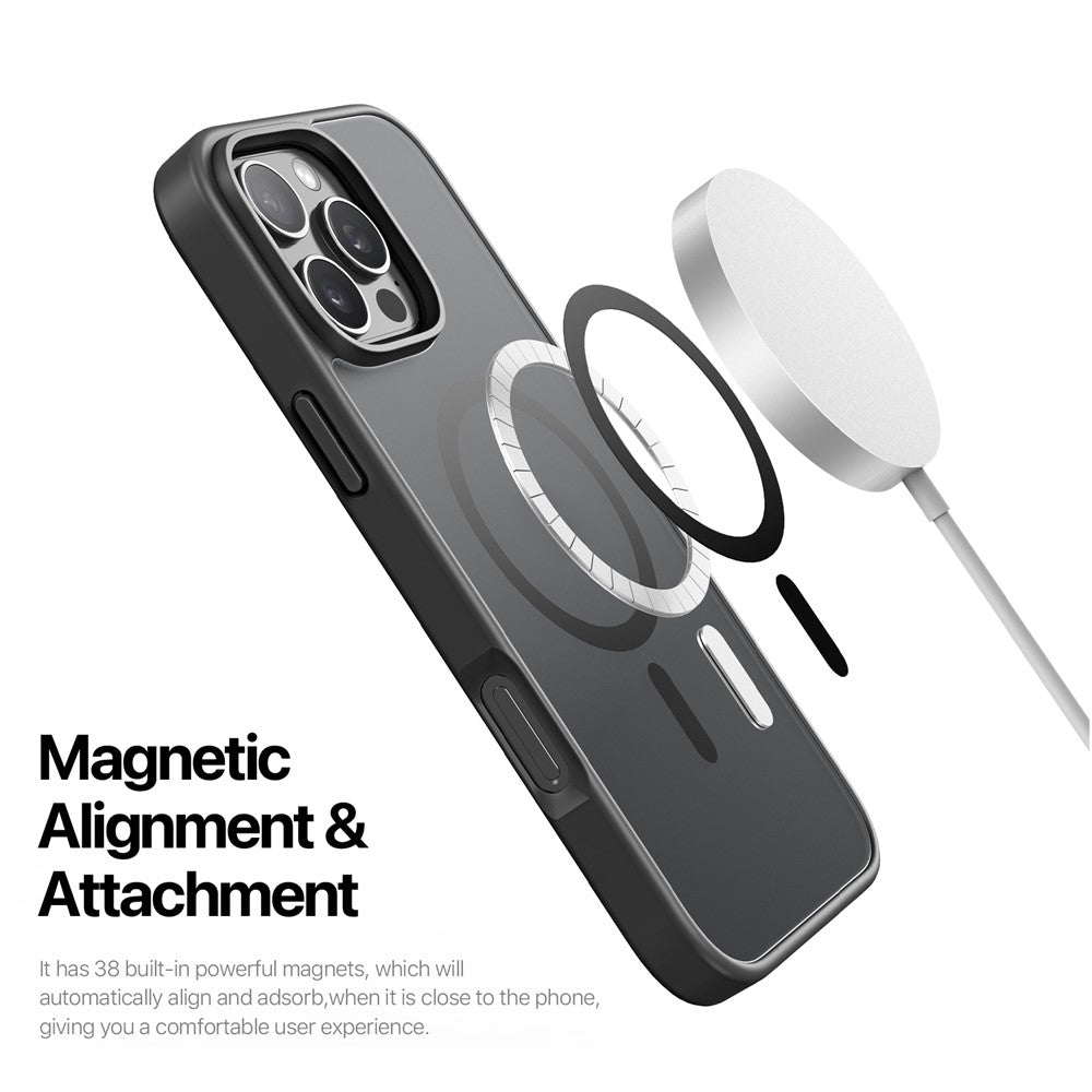 DUX DUCIS Yind Series For iPhone 16 Pro Max Magnetic Case TPU Frame Matte PC Back Phone Cover