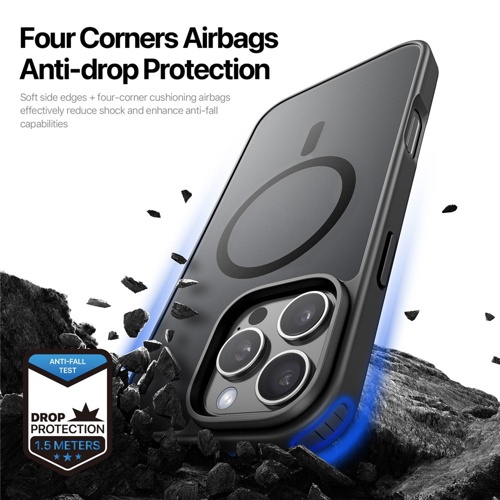 DUX DUCIS Yind Series For iPhone 16 Pro Max Magnetic Case TPU Frame Matte PC Back Phone Cover