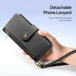 DUX DUCIS Lawa Series for iPhone 16 Pro Max Magnetic Case Cowhide Leather Detachable Phone Cover