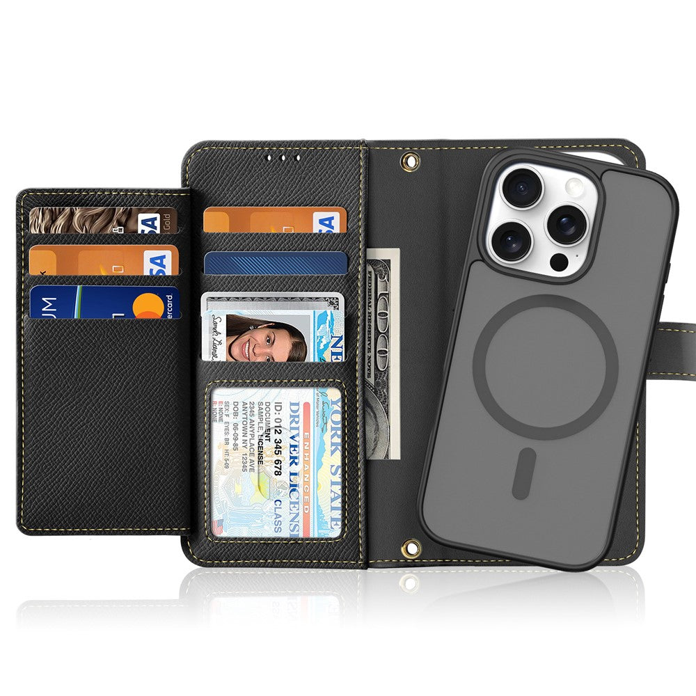 DUX DUCIS Lawa Series for iPhone 16 Pro Max Magnetic Case Cowhide Leather Detachable Phone Cover