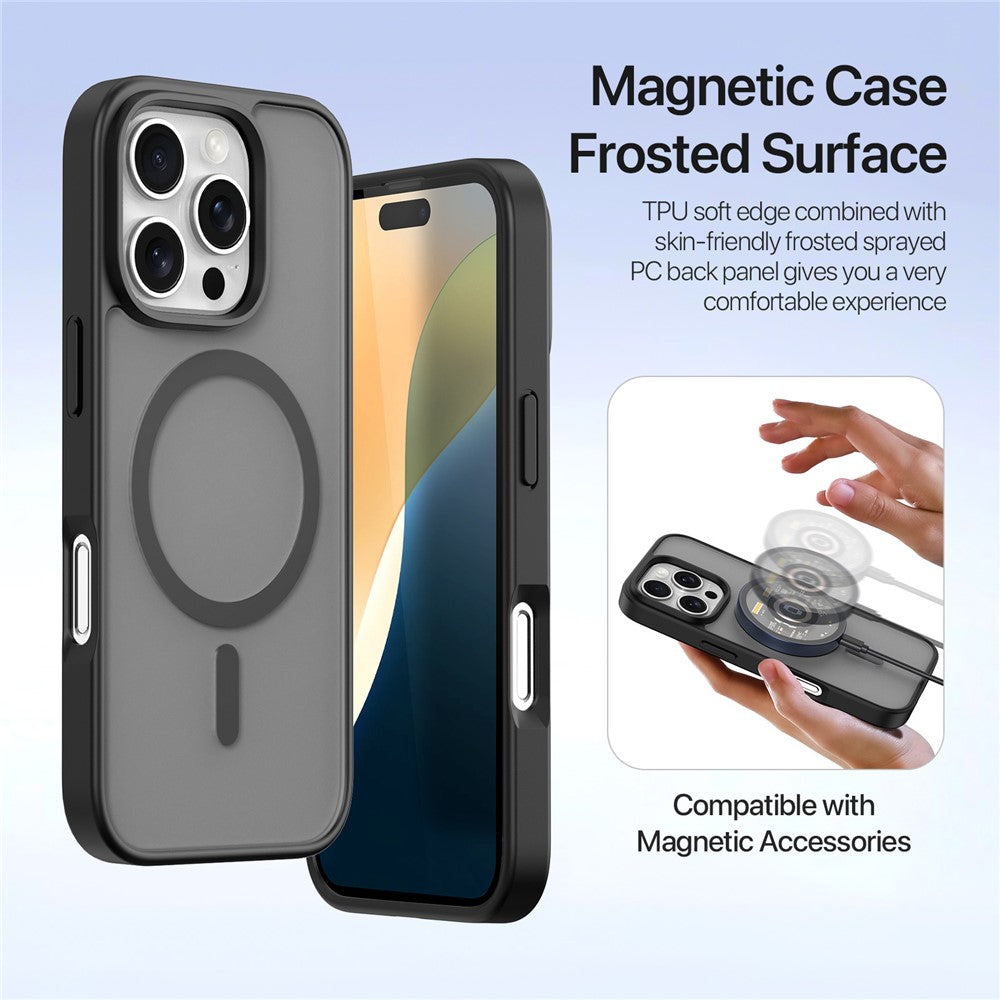 DUX DUCIS Lawa Series for iPhone 16 Pro Max Magnetic Case Cowhide Leather Detachable Phone Cover