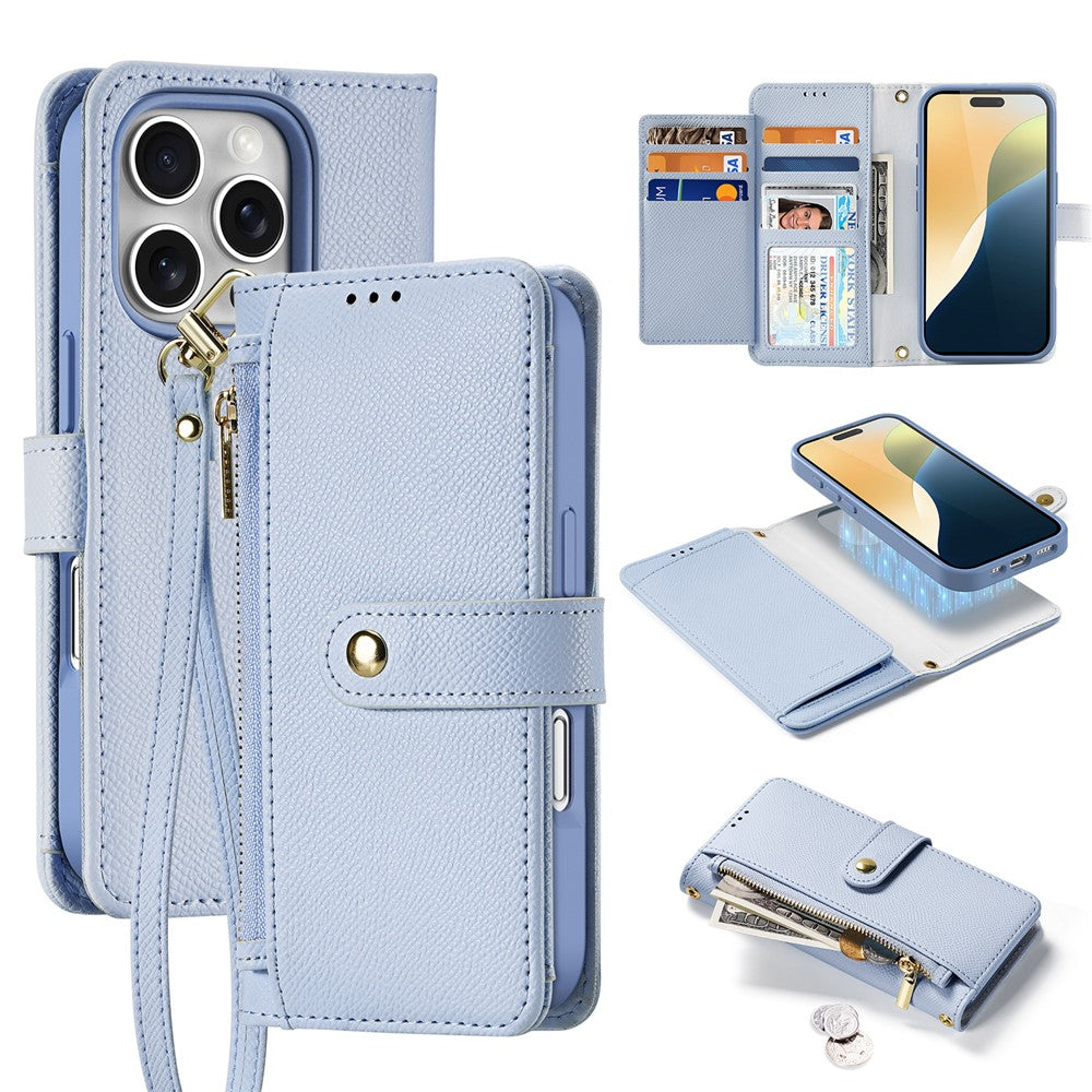 DUX DUCIS Lawa Series for iPhone 16 Pro Max Magnetic Case Cowhide Leather Detachable Phone Cover