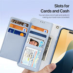 DUX DUCIS Lawa Series for iPhone 16 Magnetic Case Detachable Zipper Wallet Cowhide Leather Cover