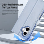 DUX DUCIS Lawa Series for iPhone 16 Magnetic Case Detachable Zipper Wallet Cowhide Leather Cover