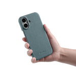 MELKCO til iPhone 16 Plus Cover Ægte Koskind PC Telefoncover Kompatibel med MagSafe