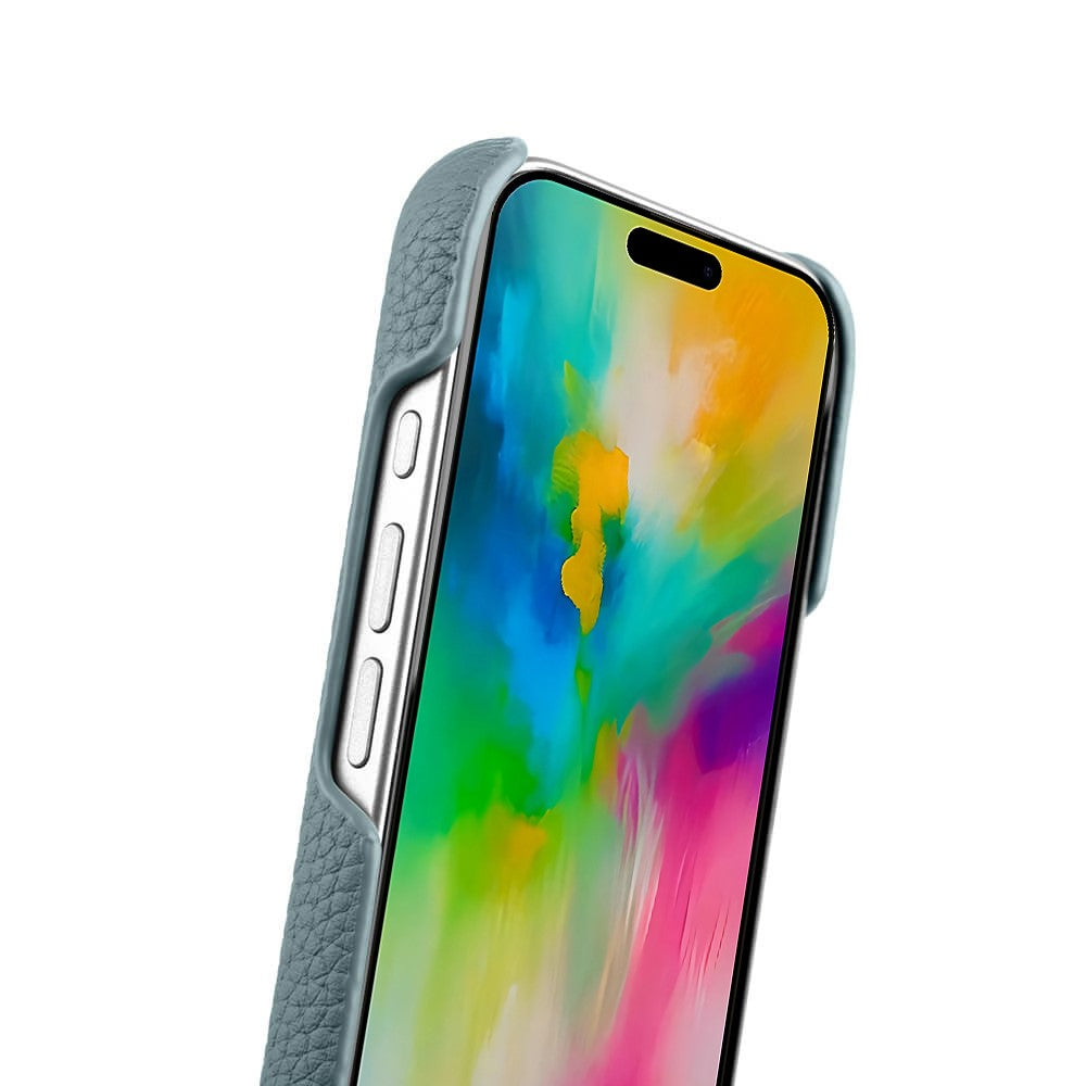 MELKCO til iPhone 16 Plus Cover Ægte Koskind PC Telefoncover Kompatibel med MagSafe