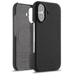 MELKCO til iPhone 16 Plus Cover Ægte Koskind PC Telefoncover Kompatibel med MagSafe