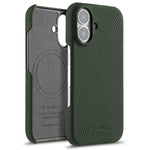 MELKCO til iPhone 16 Plus Cover Ægte Koskind PC Telefoncover Kompatibel med MagSafe