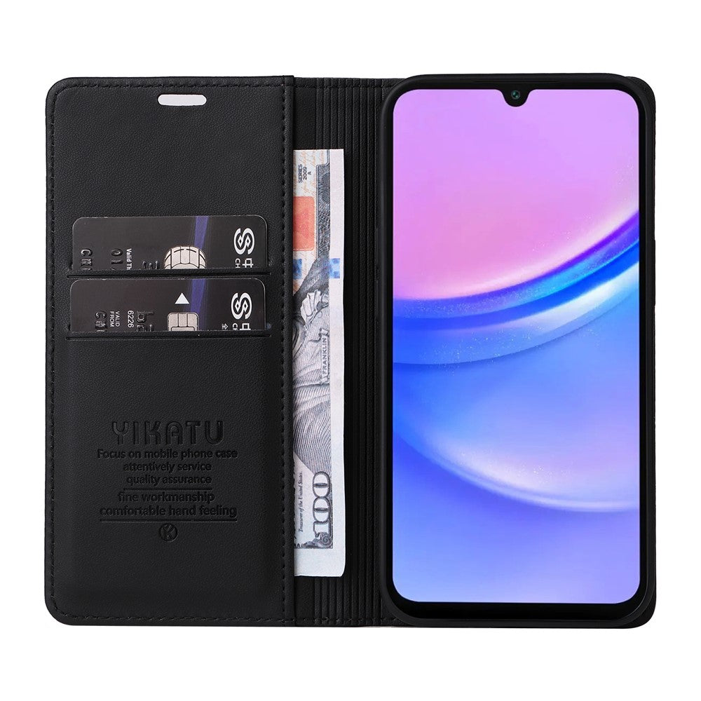 YIKATU YK-001 til Samsung Galaxy A18 5G / A18 4G A17 5G / A17 4G / A26 5G / A16 5G / A16 4G cover, stativ, læder-mobilcover med stærk magnetisk lukning