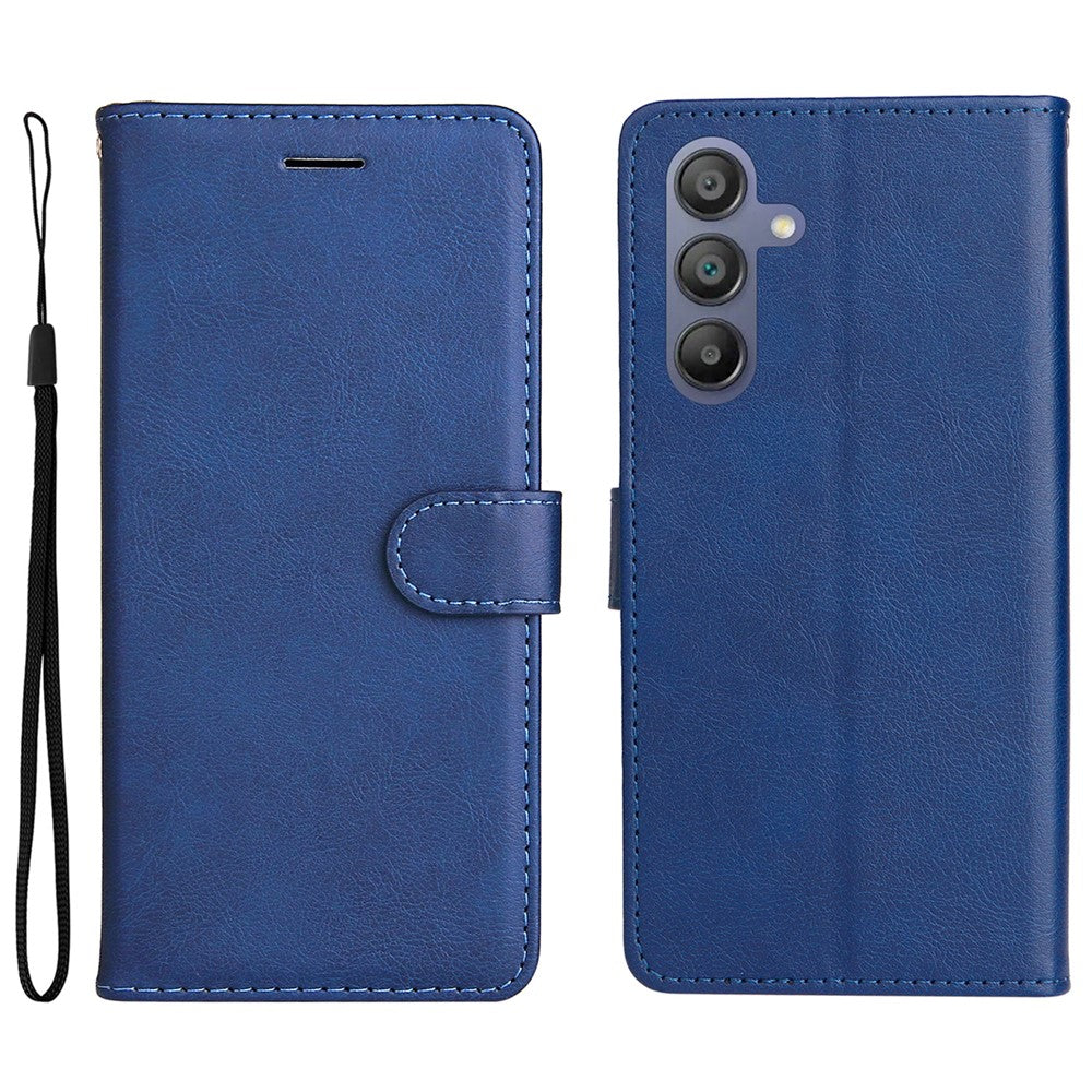 For Samsung Galaxy A18 5G / A17 5G / A17 4G / A26 5G / A16 5G / A16 4G Case Solid Color Leather Mobile Cover Wallet Stand with Strap
