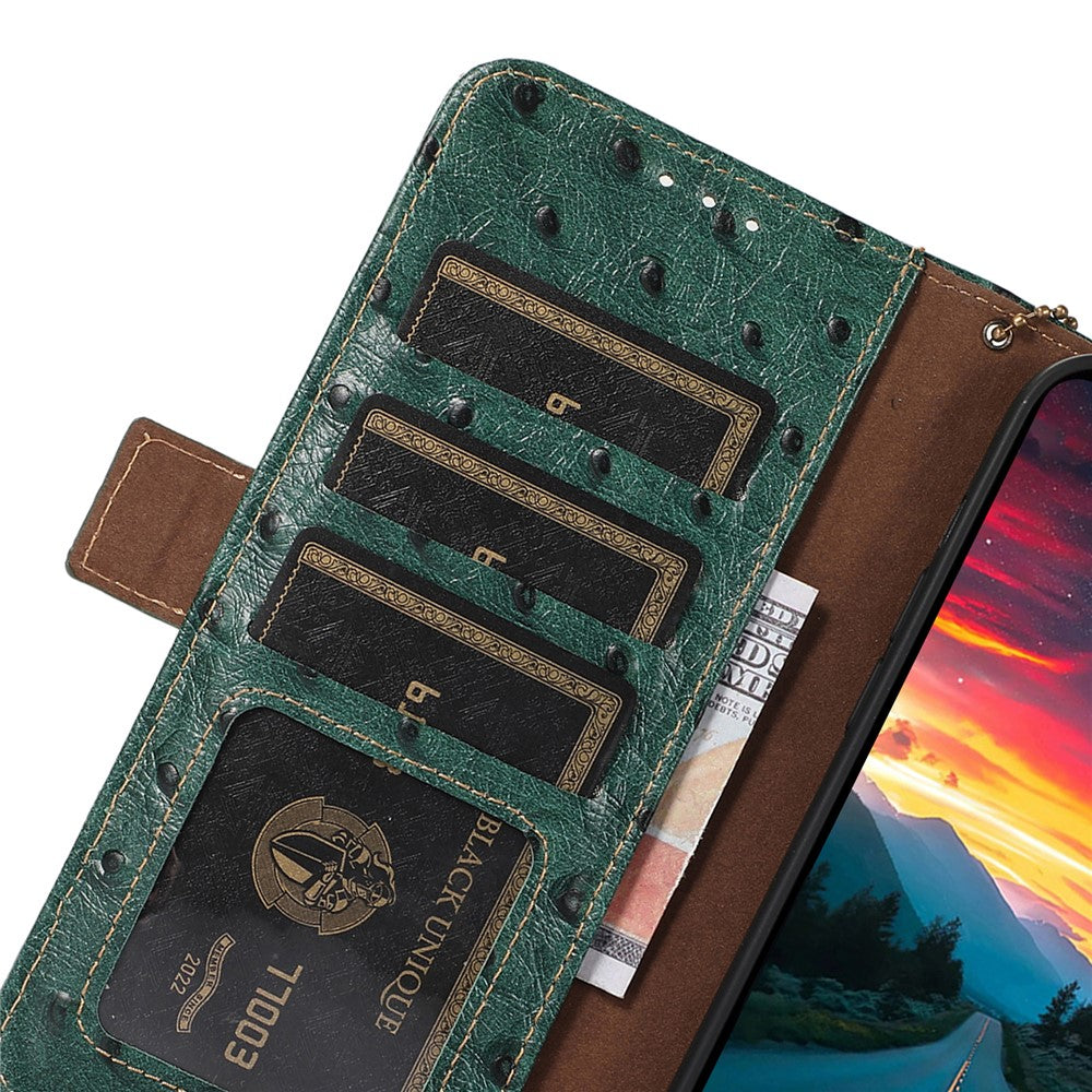 Samsung Galaxy A16 5G / A16 4G Skal Äkta Ko mobilskal Strutstextur RFID-blockerande Korthållare