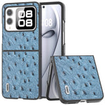 ABEEL For Huawei nova Flip 5G Case Genuine Leather Ostrich Texture Phone Cover
