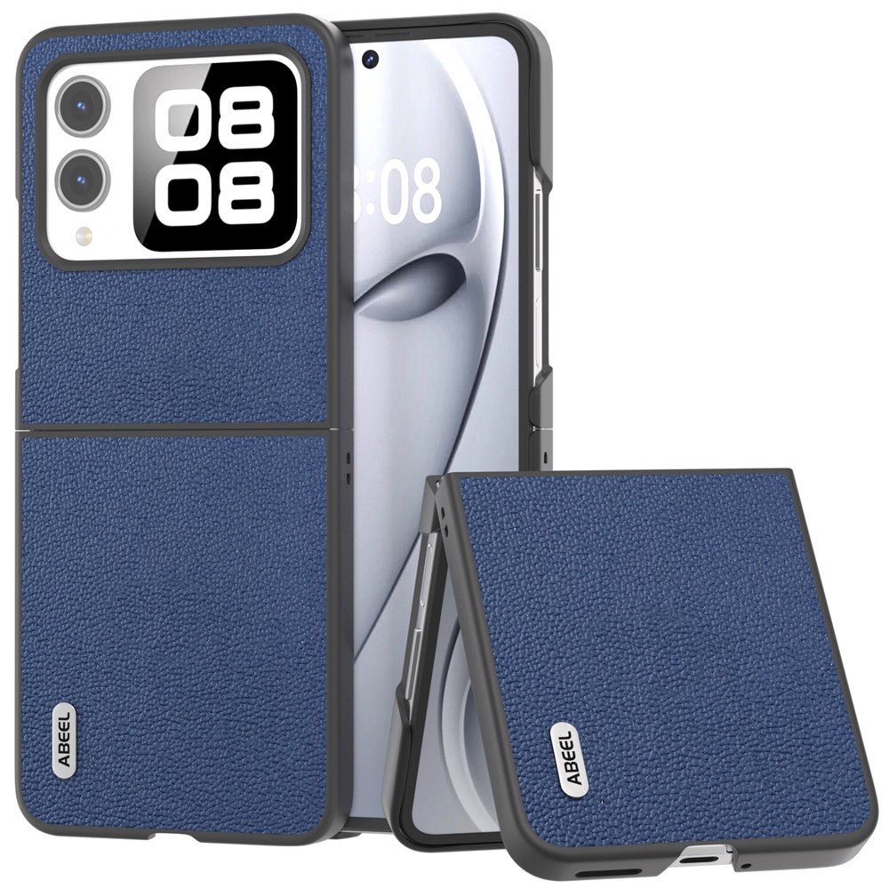 ABEEL For Huawei nova Flip 5G Case Genuine Leather Litchi Texture Phone Cover
