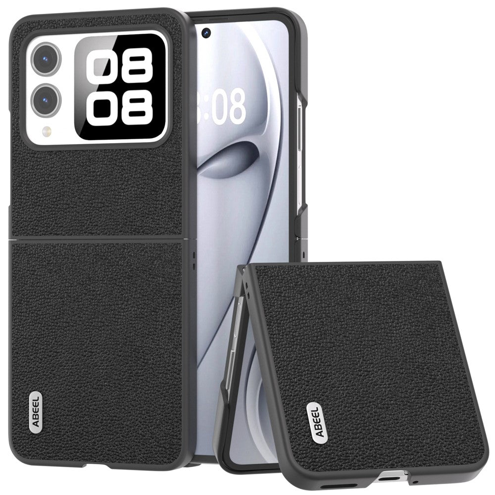 ABEEL For Huawei nova Flip 5G Case Genuine Leather Litchi Texture Phone Cover