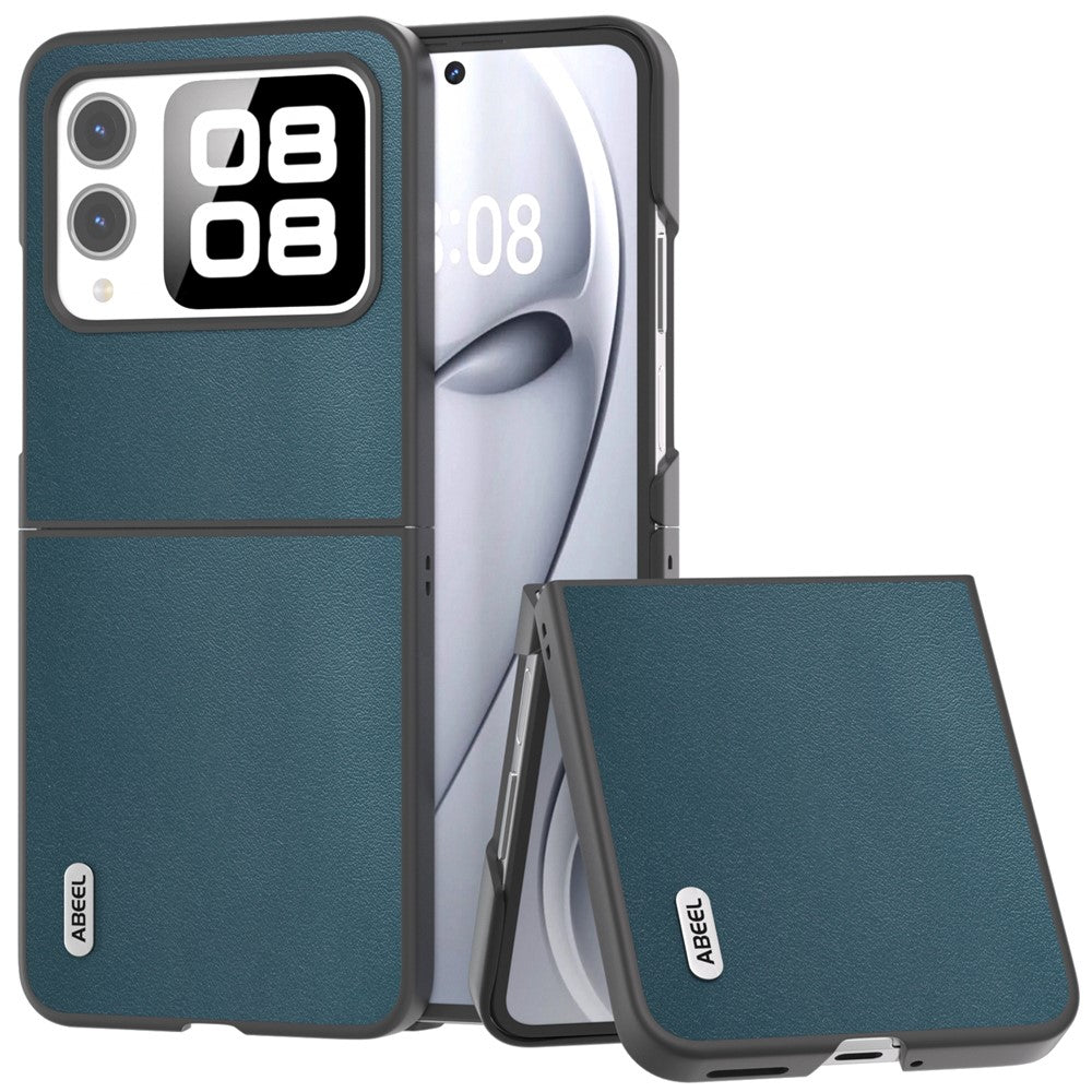 ABEEL För Huawei Nova Flip 5G Skal Textur Äkta Läder mobilskydd
