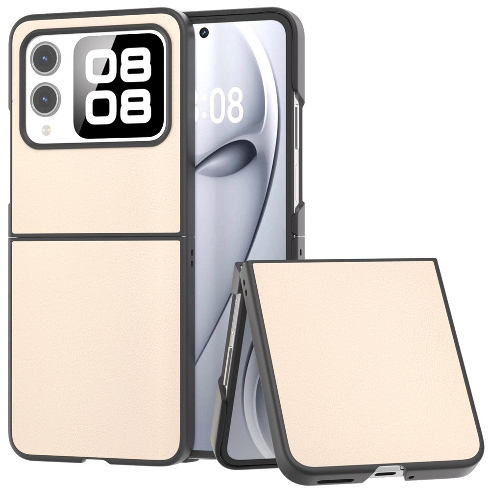 For Huawei nova Flip 5G Case Anti-Scratch PU Leather Coated PC Phone Cover