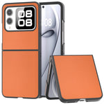 For Huawei nova Flip 5G Case Anti-Scratch PU Leather Coated PC Phone Cover