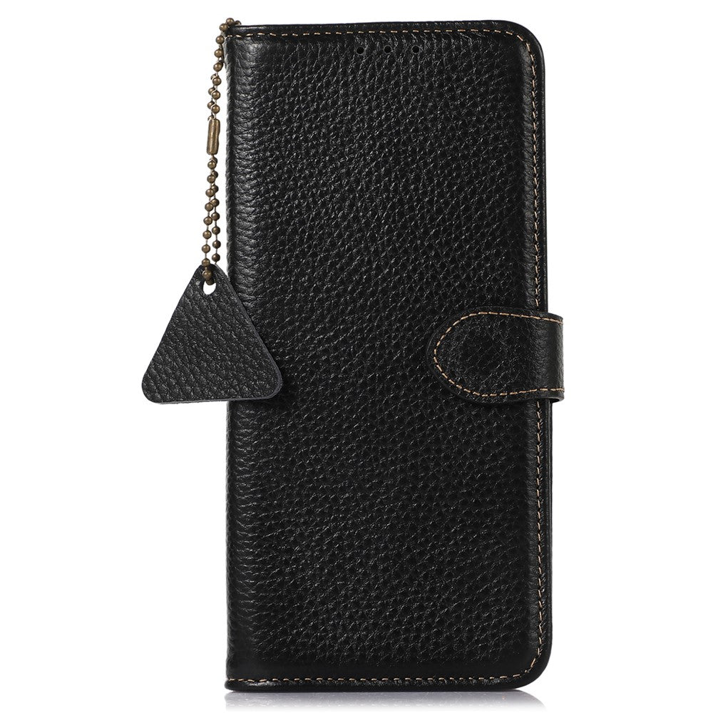 For OnePlus Nord 4 Case RFID Blocking Litchi Texture Genuine Cow Leather Phone Cover