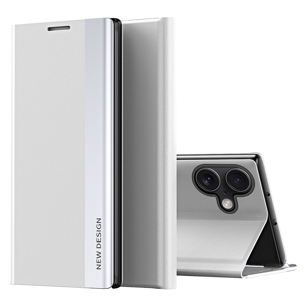 For iPhone 16 Case Anti-Drop Leather Phone Cover with Stand