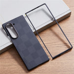 Til Samsung Galaxy Z Fold6 5G-cover Firkantet gittermønster Aramidfiber Telefoncover Magnetisk cover