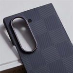 Til Samsung Galaxy Z Fold6 5G-cover Firkantet gittermønster Aramidfiber Telefoncover Magnetisk cover