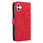 For Samsung Galaxy A08 5G / A08 4G / A07 4G / A06 4G / A06 5G Case Stand Wallet Leather Phone Cover Curved Line Wrist Strap