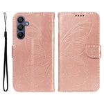 Samsung Galaxy A18 5G / A18 4G A17 5G / A17 4G / A26 5G / A16 5G / A16 4G-cover med sommerfuglemønster, foldbart læderpung-mobilcover