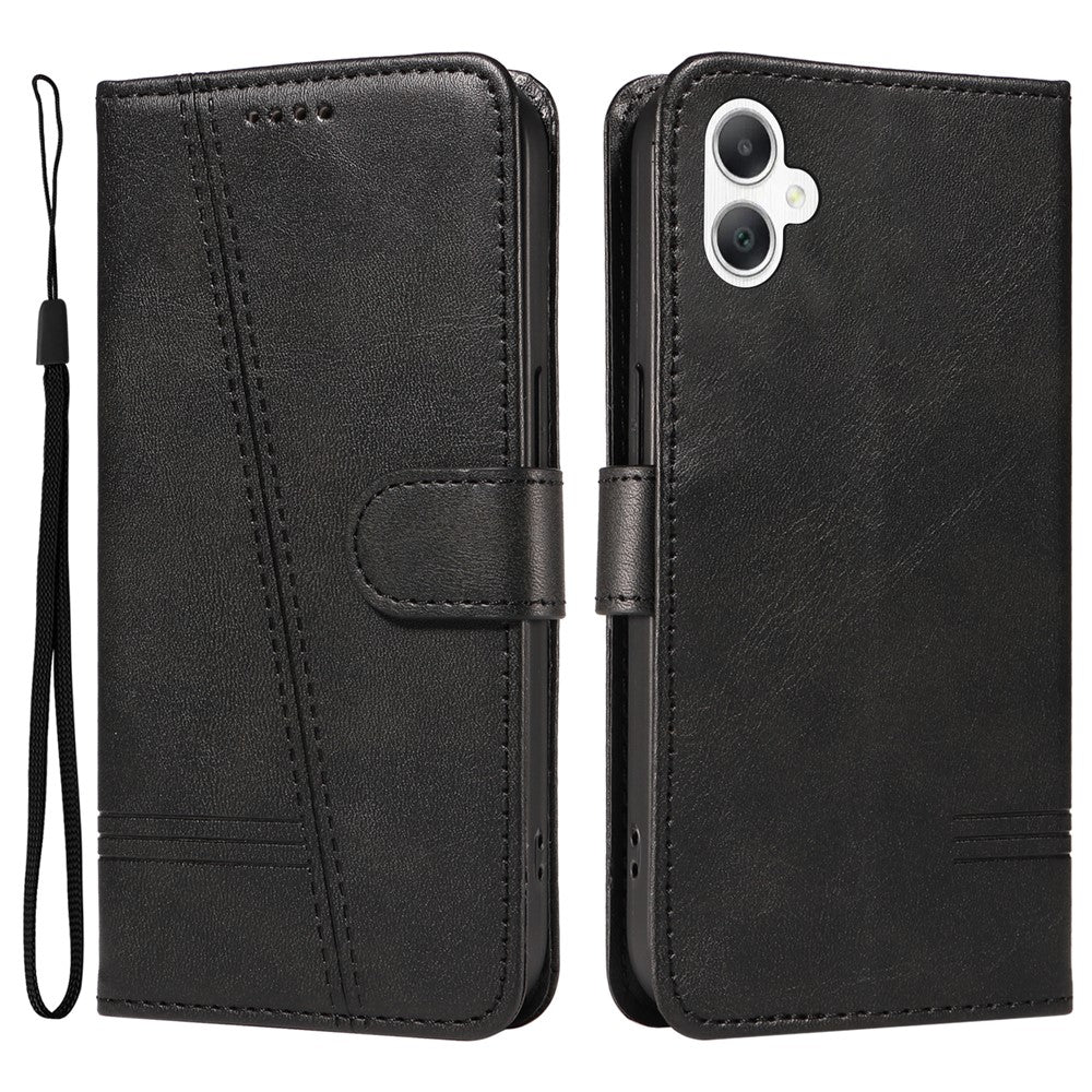 For Samsung Galaxy A08 5G / A08 4G / A07 4G / A06 4G / A06 5G Case Flip Wallet T-Shape Lines Leather Phone Cover