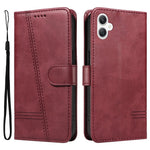For Samsung Galaxy A08 5G / A08 4G / A07 4G / A06 4G / A06 5G Case Flip Wallet T-Shape Lines Leather Phone Cover