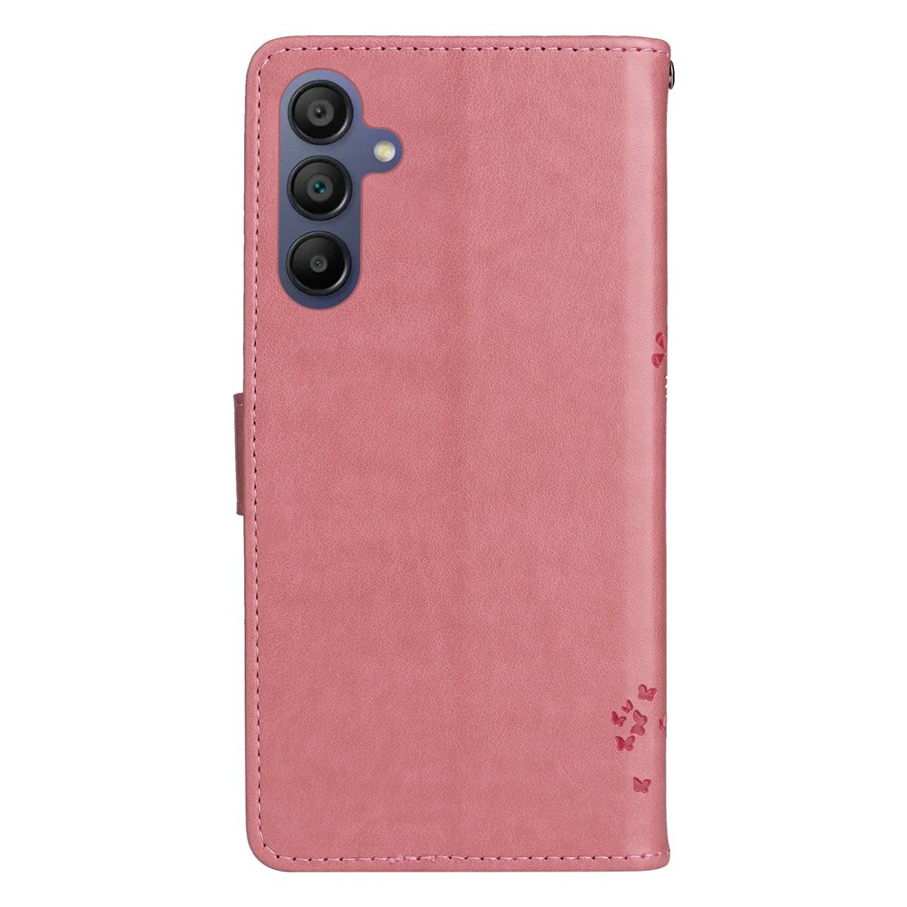 Til Samsung Galaxy A18 5G / A17 5G / A17 4G / A26 5G / A16 5G / A16 4G Telefoncover med stativ Katte træ mønster Læderpung Mobilcover
